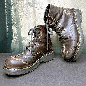 Dr. Martens Brown Leather Combat Boots